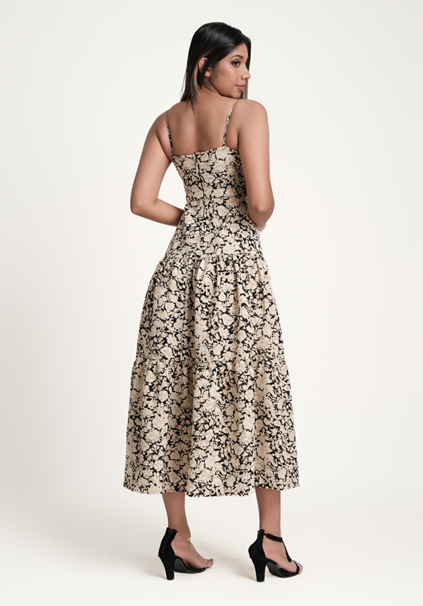 BELLA TIERED PRINTED DRESS